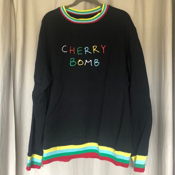 Golf Wang Sweaters | Golf Wang Cherry Bomb Rainbow Crewneck Sweatshirt | Poshmark